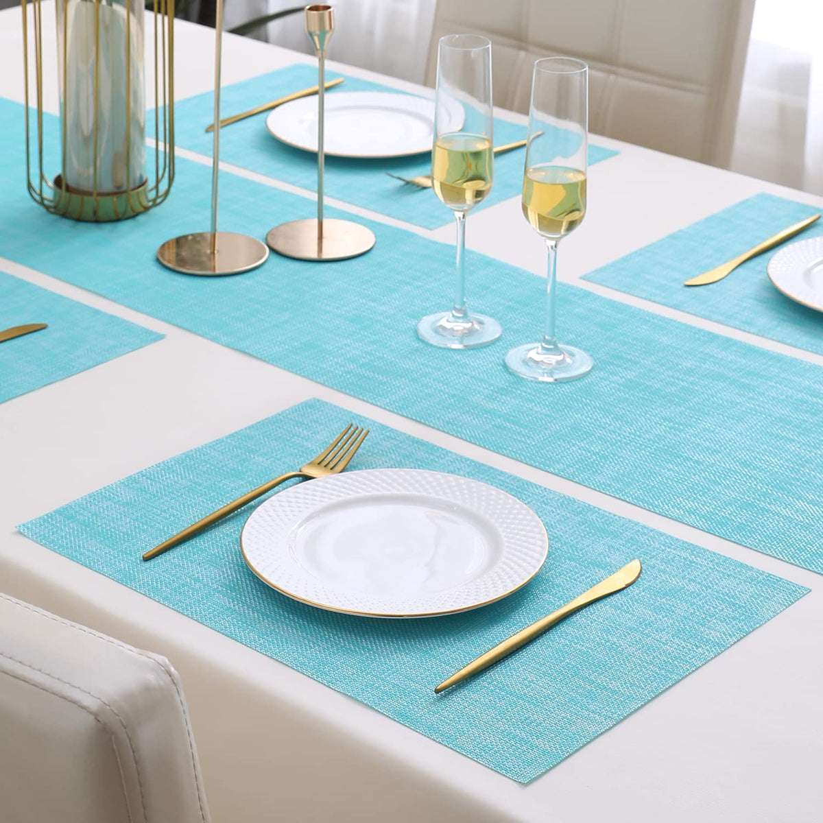 PVC Dining Table Mats,Turquoise