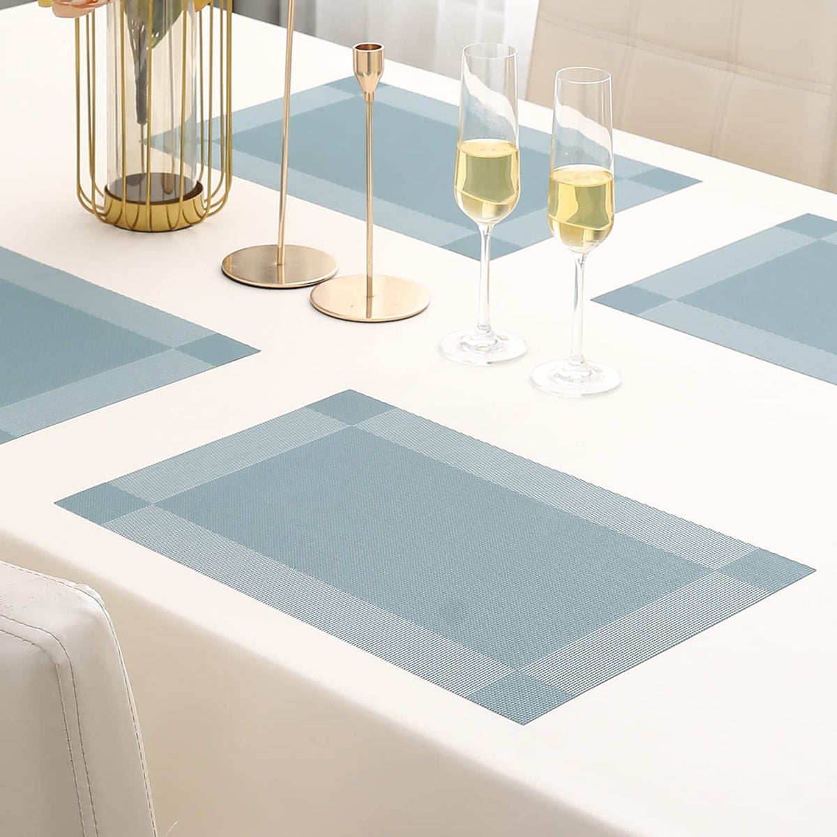 PVC Dining Table Mats, Blue