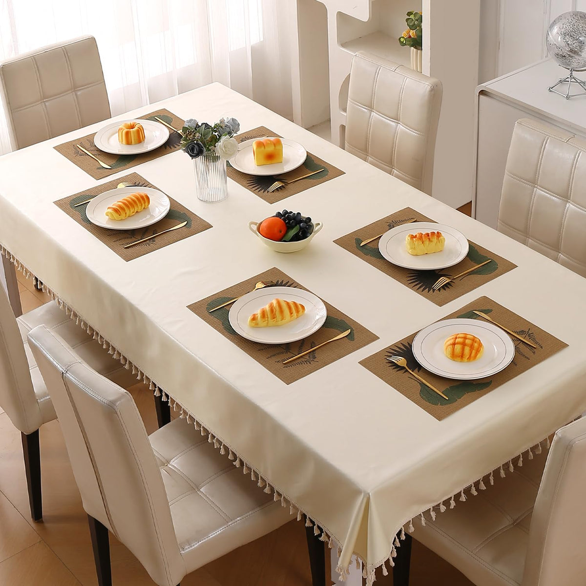Botanical Tropic PVC Mats for Dining Table - Fern Fronds