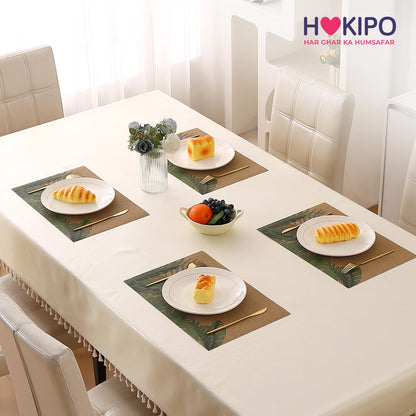 Botanical Tropic PVC Mats for Dining Table - Bird of Paradise Leaves