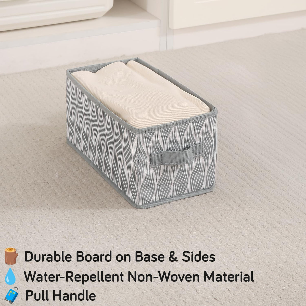 Foldable Clothes Storage Box | Durable Non-Woven Organizer with Handle