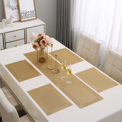 PVC Dining Table Mats, Gold
