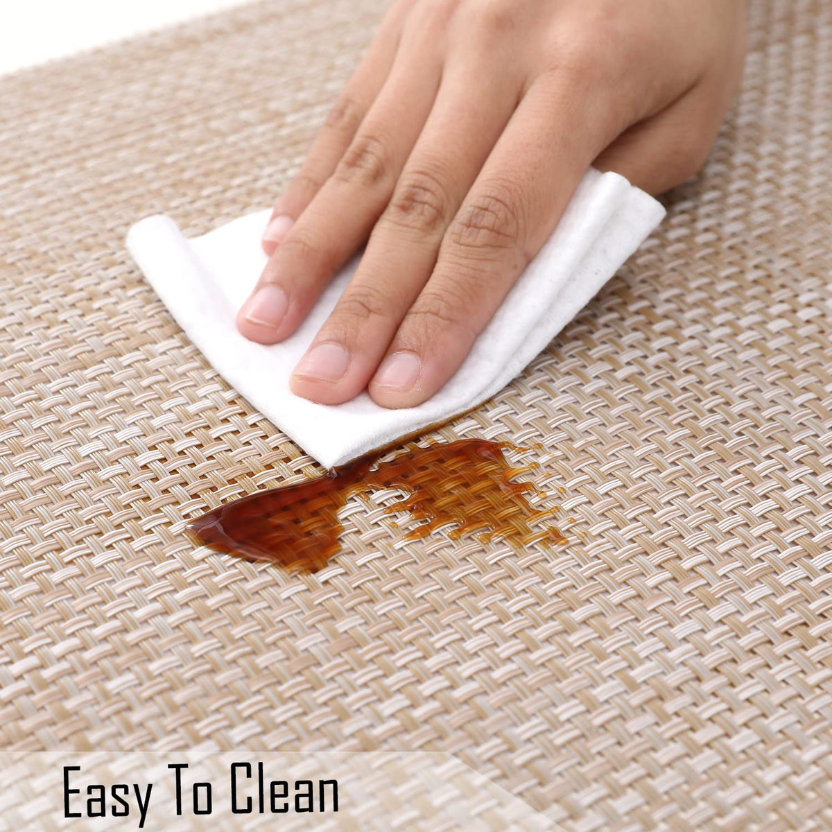 PVC Dining Table Mats, Beige