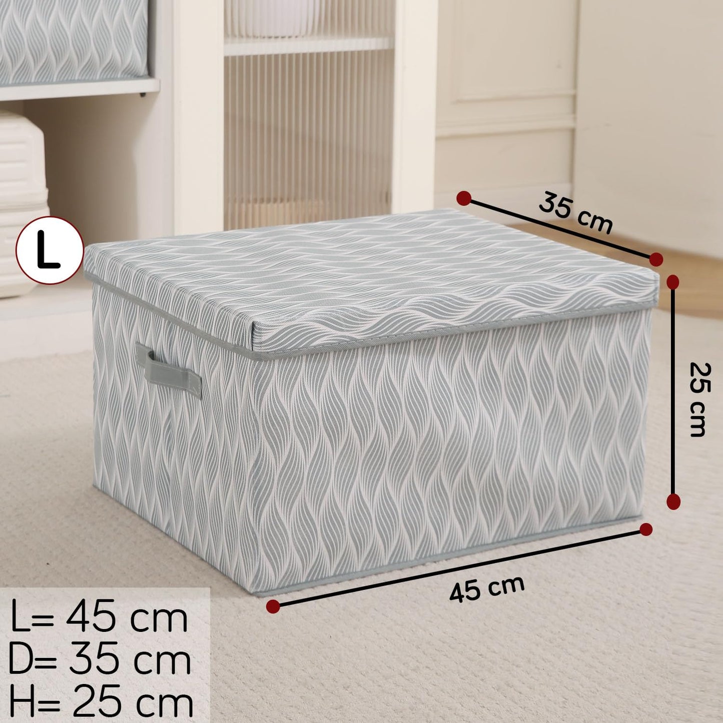 Foldable Cloth Storage Box | Wardrobe Organizer with Lid