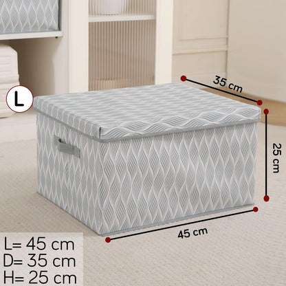 Foldable Cloth Storage Box | Wardrobe Organizer with Lid
