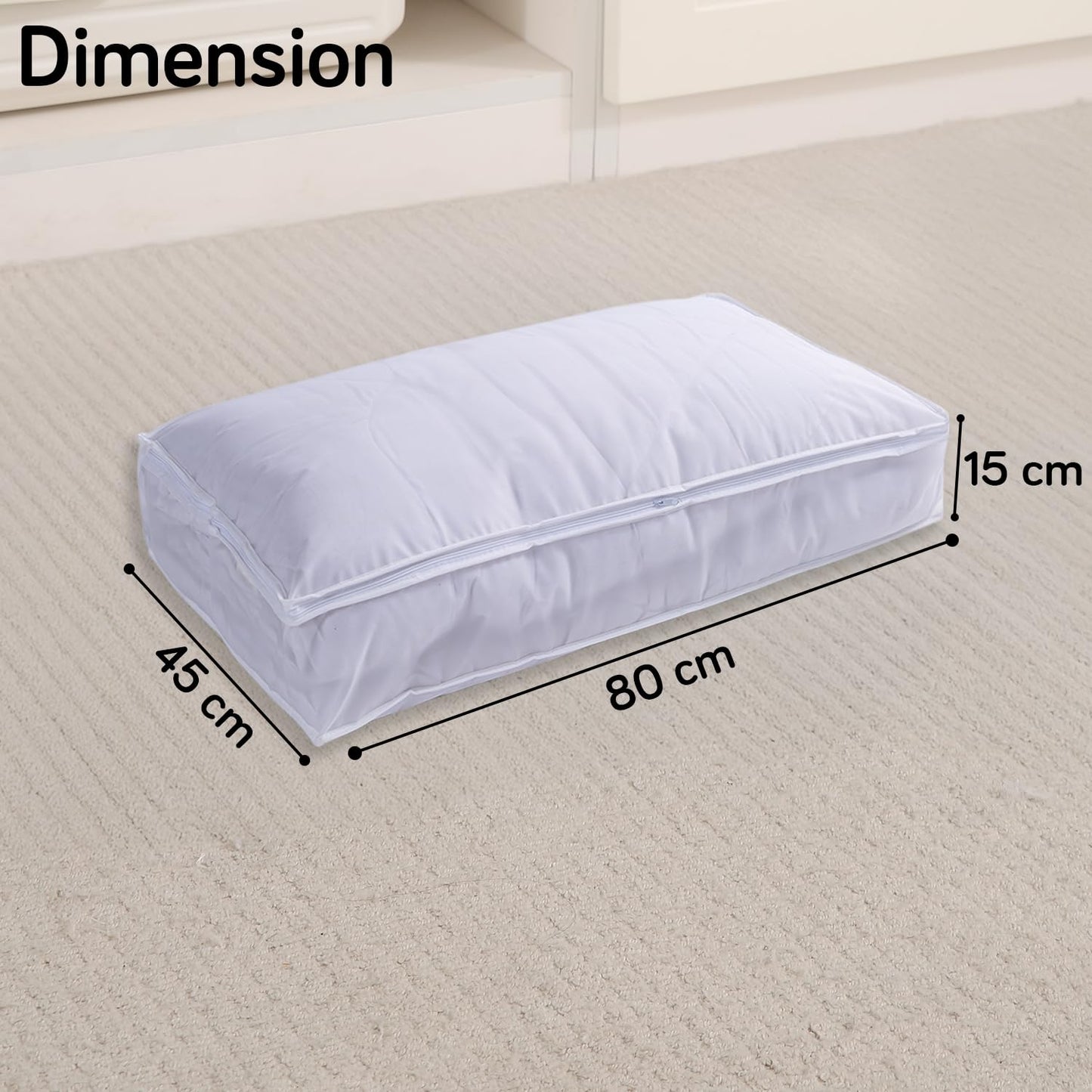 Foldable Clothes Organiser for Wardrobe and Closet Storage Bag - White