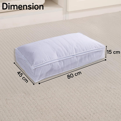 Foldable Clothes Organiser for Wardrobe and Closet Storage Bag - White