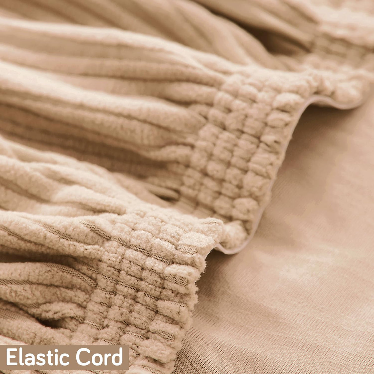 Nestiva Series Stretchable Knitting Jacquard Chair Cover - Blush Beige