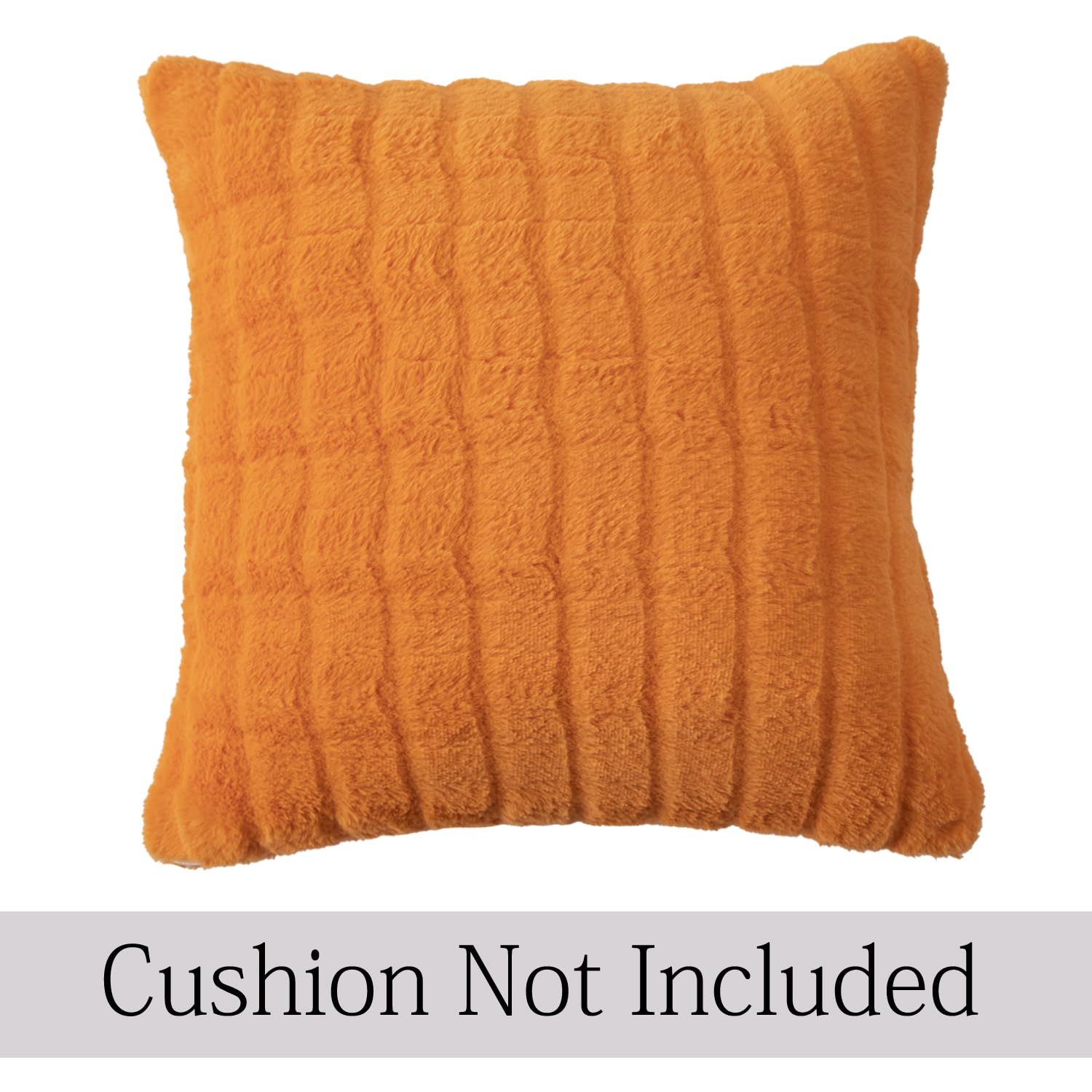 Buy Orange Colour Premium Zippered Plush Cushion Covers | Square Pillows
