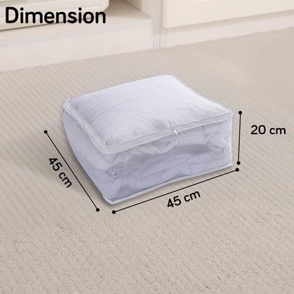 Foldable Clothes Organiser for Wardrobe and Closet Storage Bag - White