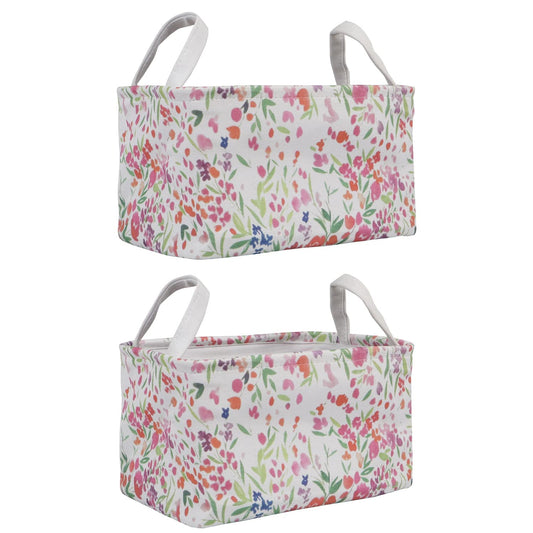 Eco-Friendly Foldable Storage Basket Bins Organizer, Medium - Pack of 2