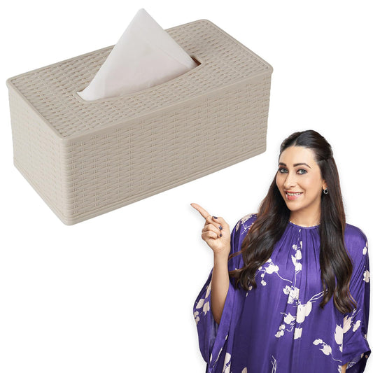 Buy Cream Color Plastic Tissue Box | HOKIPO