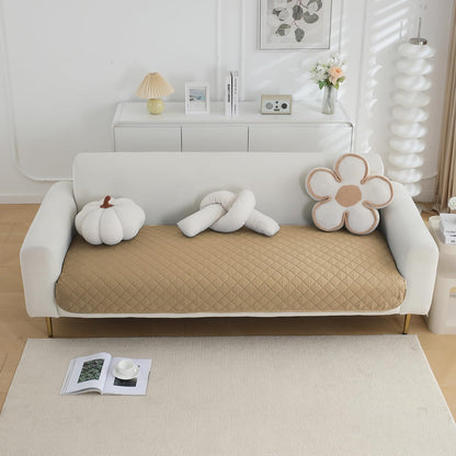 Water Repellent + Waterproof Quick Dry Sofa Seat Mat for 1/2/3 Seater Sofa - Camel