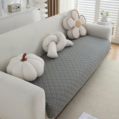 HOKIPO Water Repellent + Waterproof Quick Dry Sofa Seat Mat for 1/2/3 Seater Sofa - Light Grey