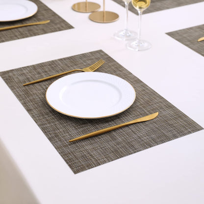 PVC Dining Table Mats, Ash Grey