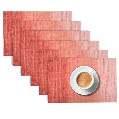 GradientHue PVC Mats for Dining Table - Sunset Glow