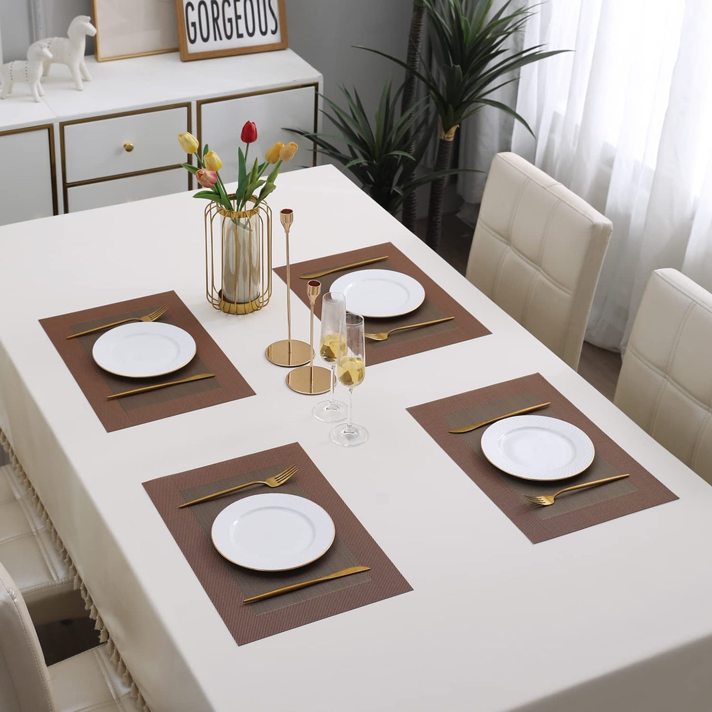 PVC Dining Table Mats, Metallic