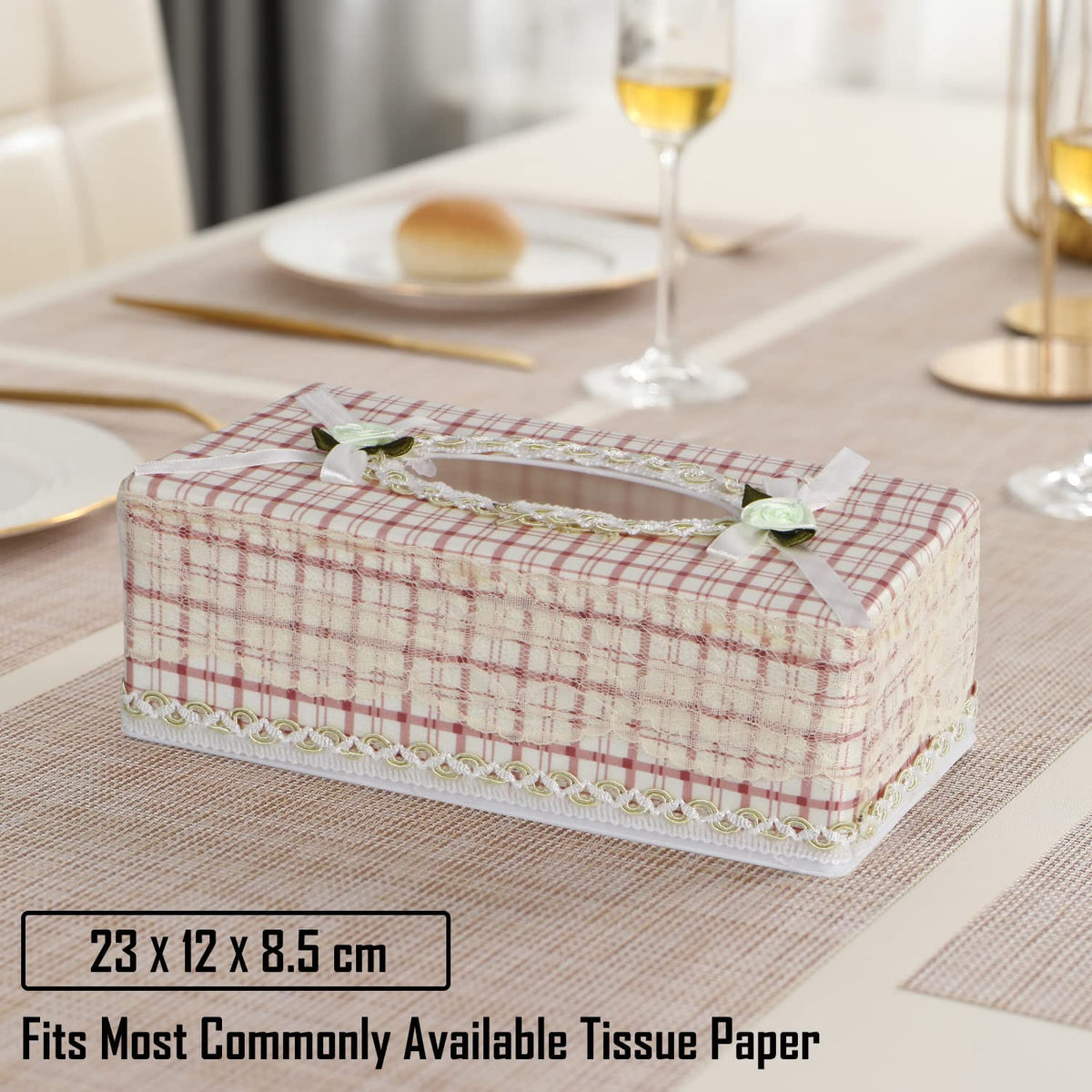 Plastic Tissue Paper Holder, Off-white