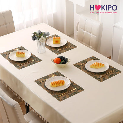 Botanical Tropic PVC Mats for Dining Table - Monstera Leaves