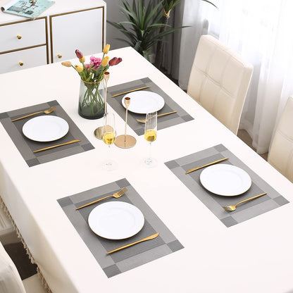 PVC Dining Table Mats, Grey