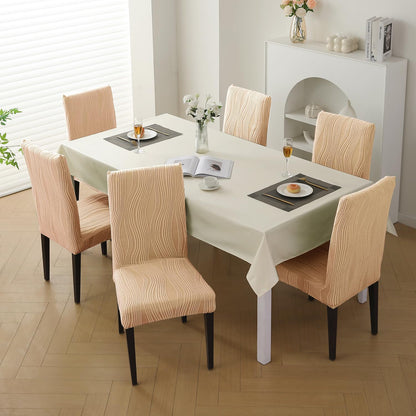 Nestiva Series Stretchable Knitting Jacquard Chair Cover - Blush Beige