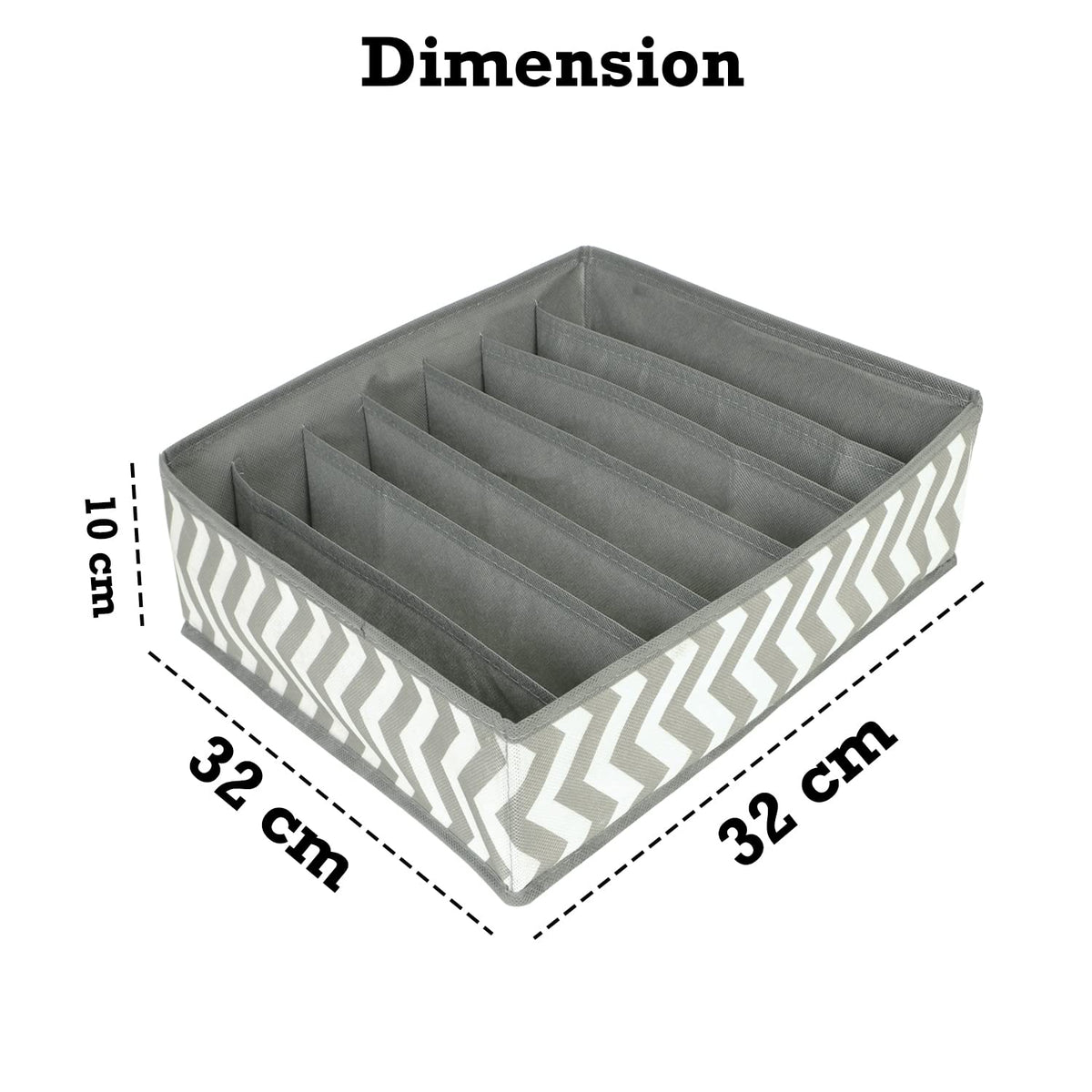 Non-Woven Undergarment Organizer Storage Box For Drawers Bra Panty Socks Tie Lingerie Wardrobe, 7 Grid*2 (Clothing, Grey)