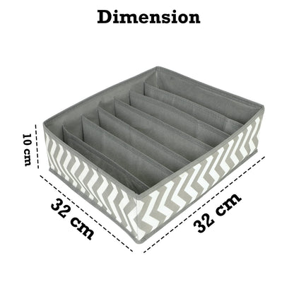 Non-Woven Undergarment Organizer Storage Box For Drawers Bra Panty Socks Tie Lingerie Wardrobe, 7 Grid*2 (Clothing, Grey)