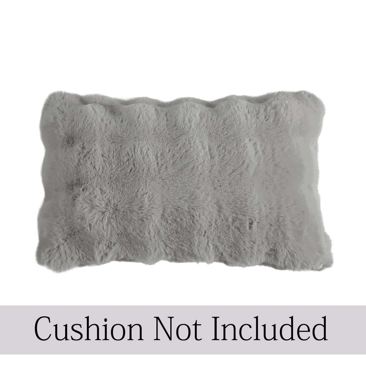 Buy Cool Grey Colour Premium Zippered faux rabbit fur Cushion Covers | Square & Rectangular sizes