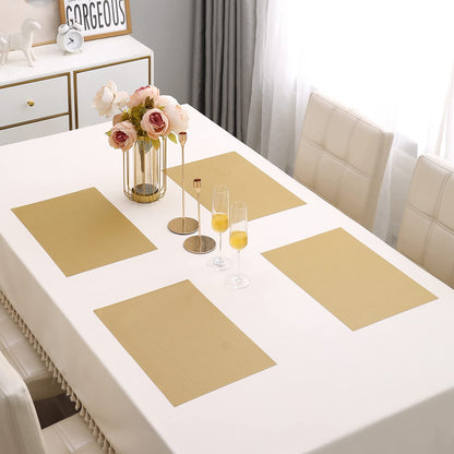 PVC Dining Table Mats, Golden