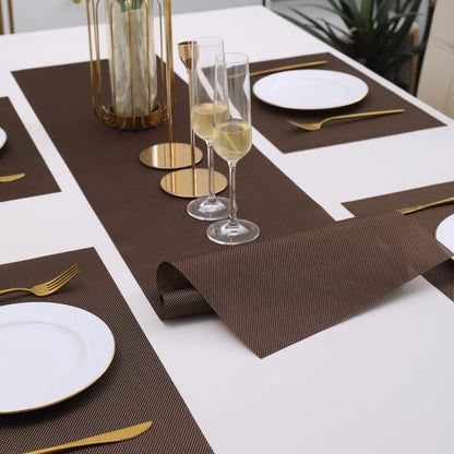 PVC Dining Table Mats, Brown