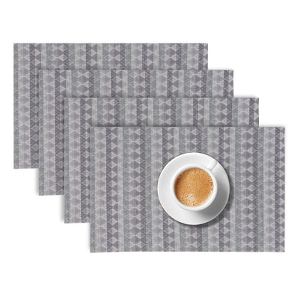 RhombusEcho Washable PVC Mats for Dining Table - Glacier Grey