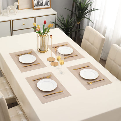 PVC Dining Table Mats, Beige