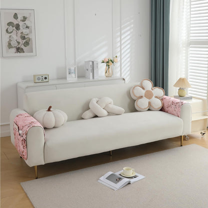 Quilted, Waterproof and Anti-Slip Sofa Cover Mat, Blossom Flower Pink