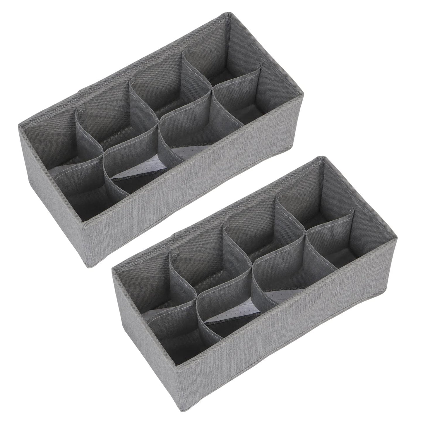 Non-Woven Fabric Undergarment Organizer Storage Box For Drawers Bra Panty Socks Tie Lingerie Organizer For Wardrobe, Grey