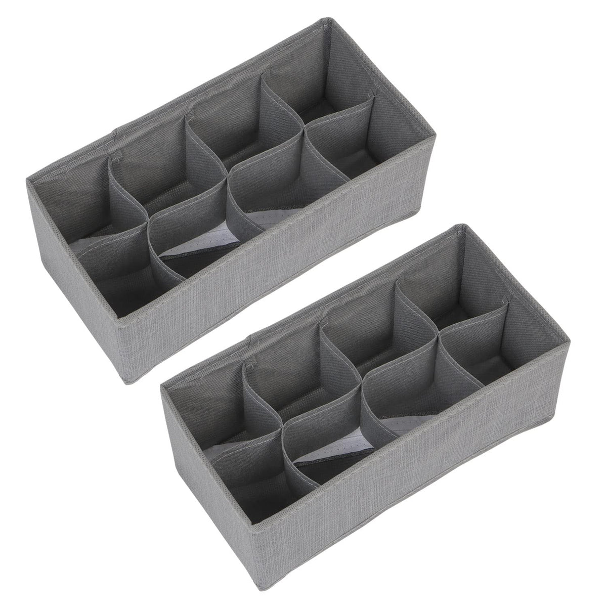 Non-Woven Fabric Undergarment Organizer Storage Box For Drawers Bra Panty Socks Tie Lingerie Organizer For Wardrobe, Grey