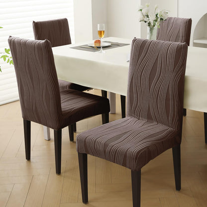 Nestiva Series Stretchable Knitting Jacquard Chair Cover - Chocolate Brown