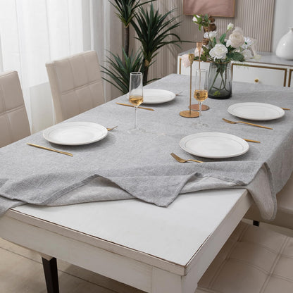 Poly Jute Dining Table Cover, Grey