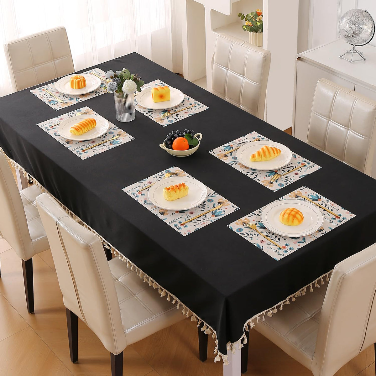 Artistic Flora PVC Washable Mats for Dining Table - Magnolia Champaca