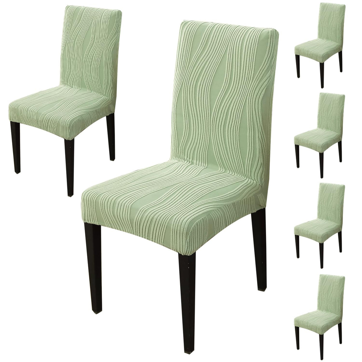 Nestiva Series Stretchable Knitting Jacquard Chair Cover - Pastel Green