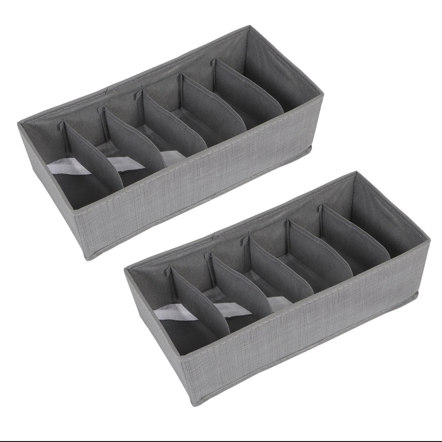 Non-Woven Fabric Undergarment Organizer Storage Box For Drawers Bra Panty Socks Tie Lingerie Organizer For Wardrobe, Grey