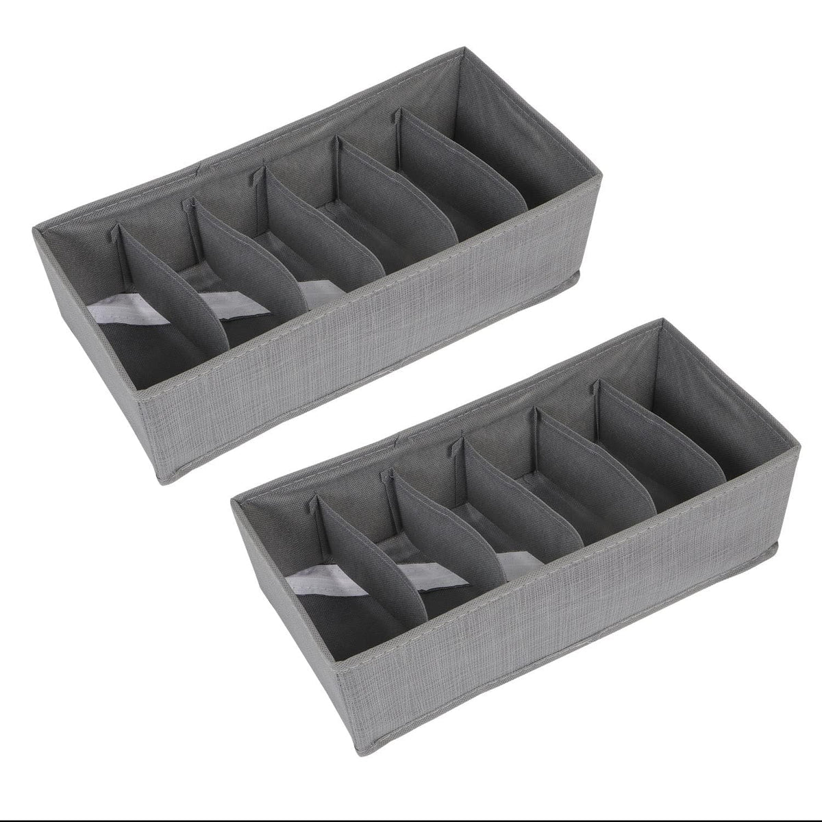 Non-Woven Fabric Undergarment Organizer Storage Box For Drawers Bra Panty Socks Tie Lingerie Organizer For Wardrobe, Grey