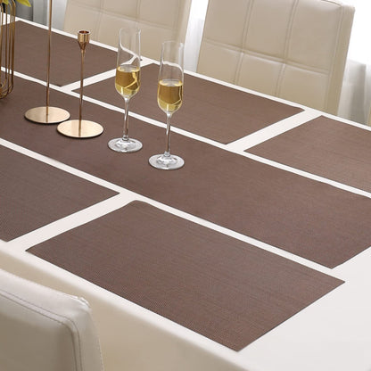PVC Dining Table Mats, Brown