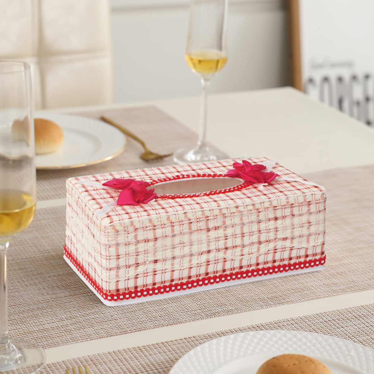 Plastic Tissue Paper Holder, Red