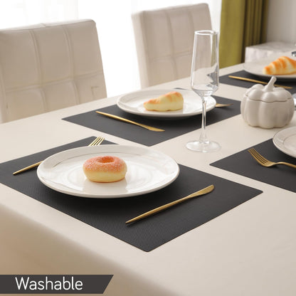 PP Waterproof Dining Table Mat, Chocolate Brown