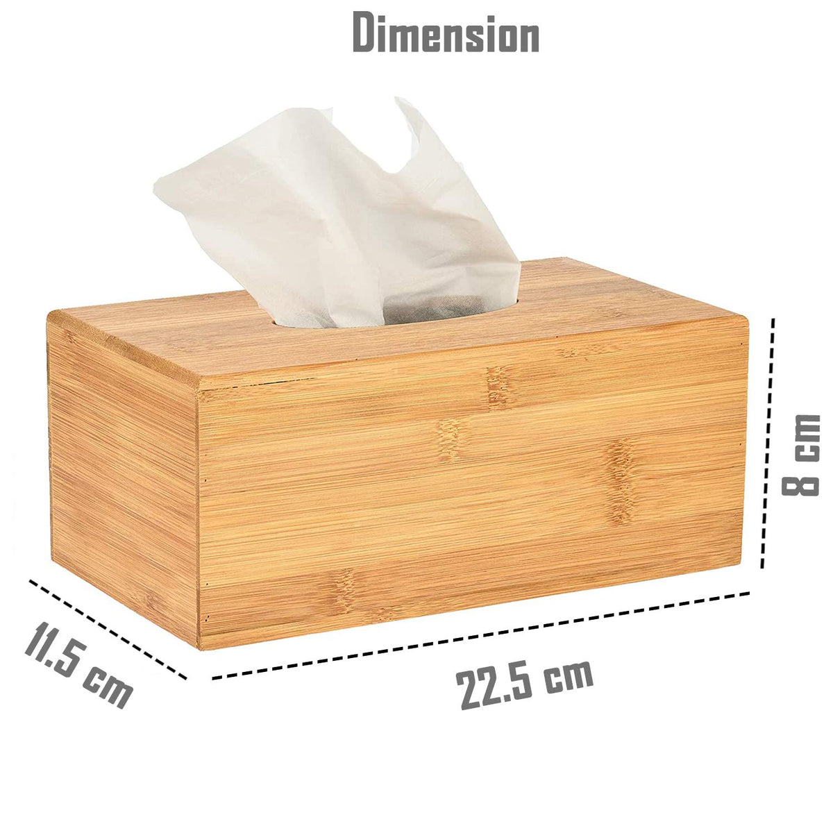 Buy rectangular bamboo tissue box | HOKIPO