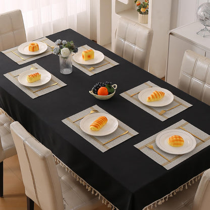 Chevron Stripes PVC Mats for Dining Table - Warm White