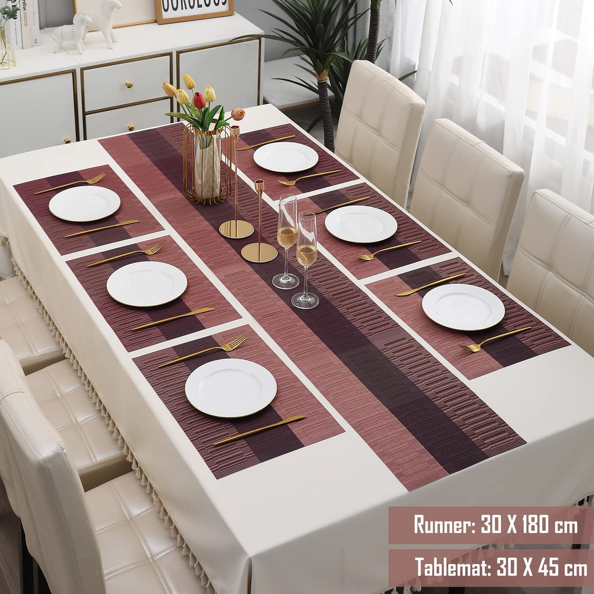 PVC Dining Table Mats, Wine