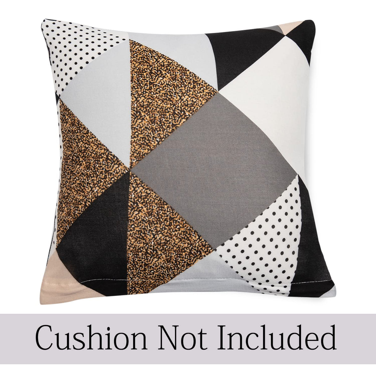 Fancy Grey Brown Geometric Print zippered cushion cover online