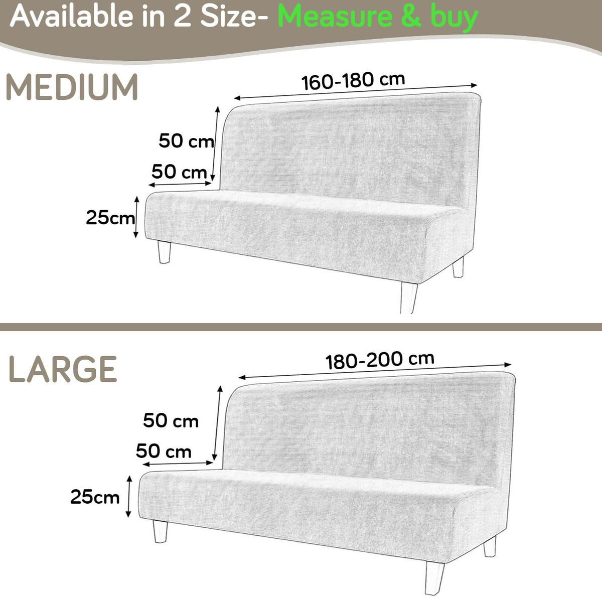Buy Futon Sofa Cover Size Guide For Medium And Large Sofa Cum Bed | HOKIPO