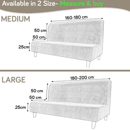 Luxurious Stretchable Spandex Jacquard Sofa-Cum-Bed Cover for Futon – Taupe Brown